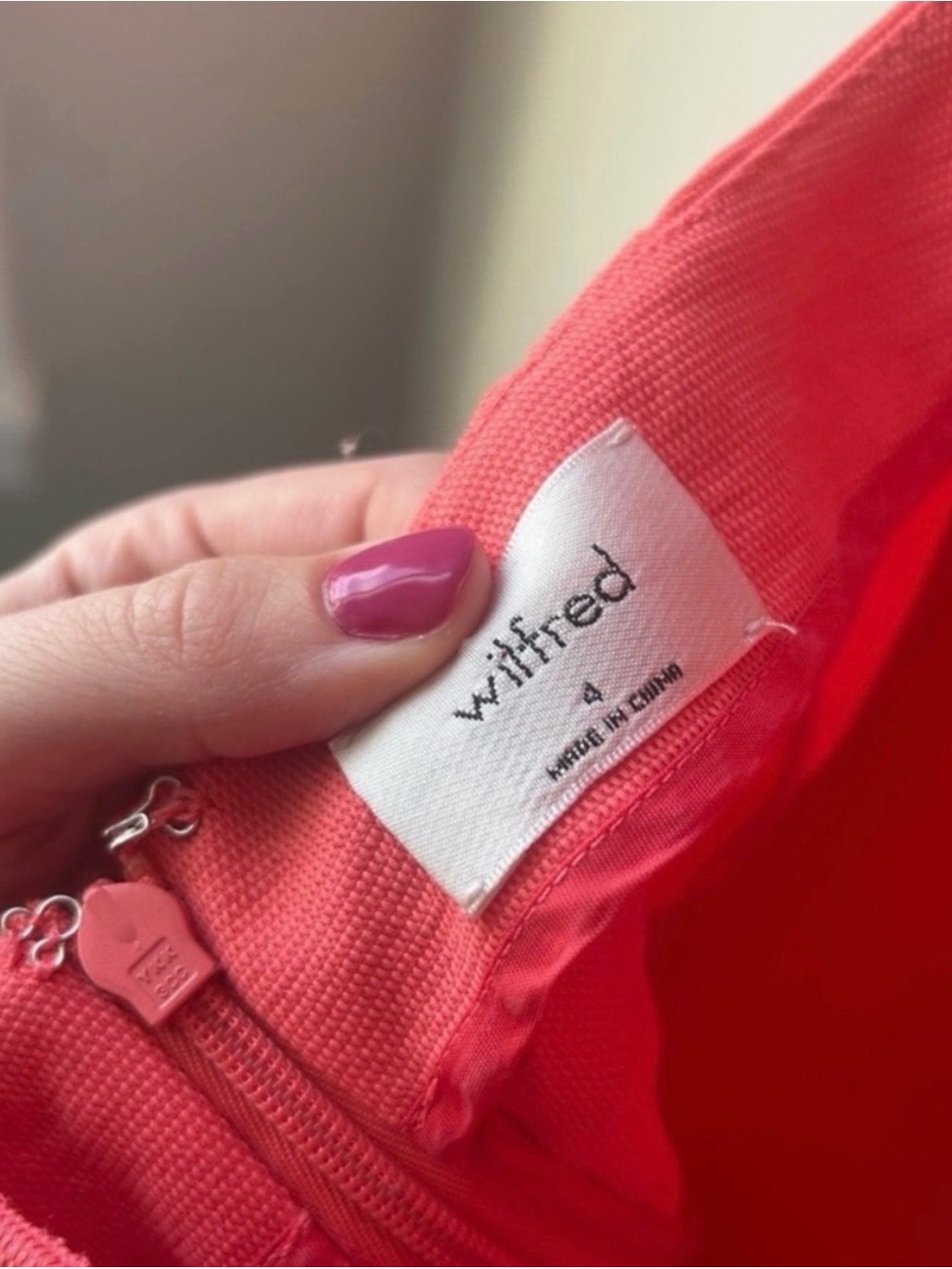 Wilfred Aperature Dress Size 4 Coral - Picture 3 of 5